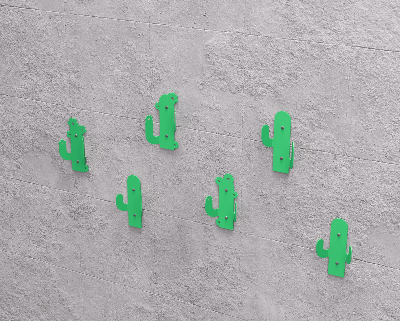 Cactus Coat Hooks. DXF, SVG files for plasma, laser cutting. Wall hooks for coats. Фото 9