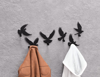 Doves Coat Hooks. DXF, SVG files for plasma, laser cutting. Wall hooks for coats