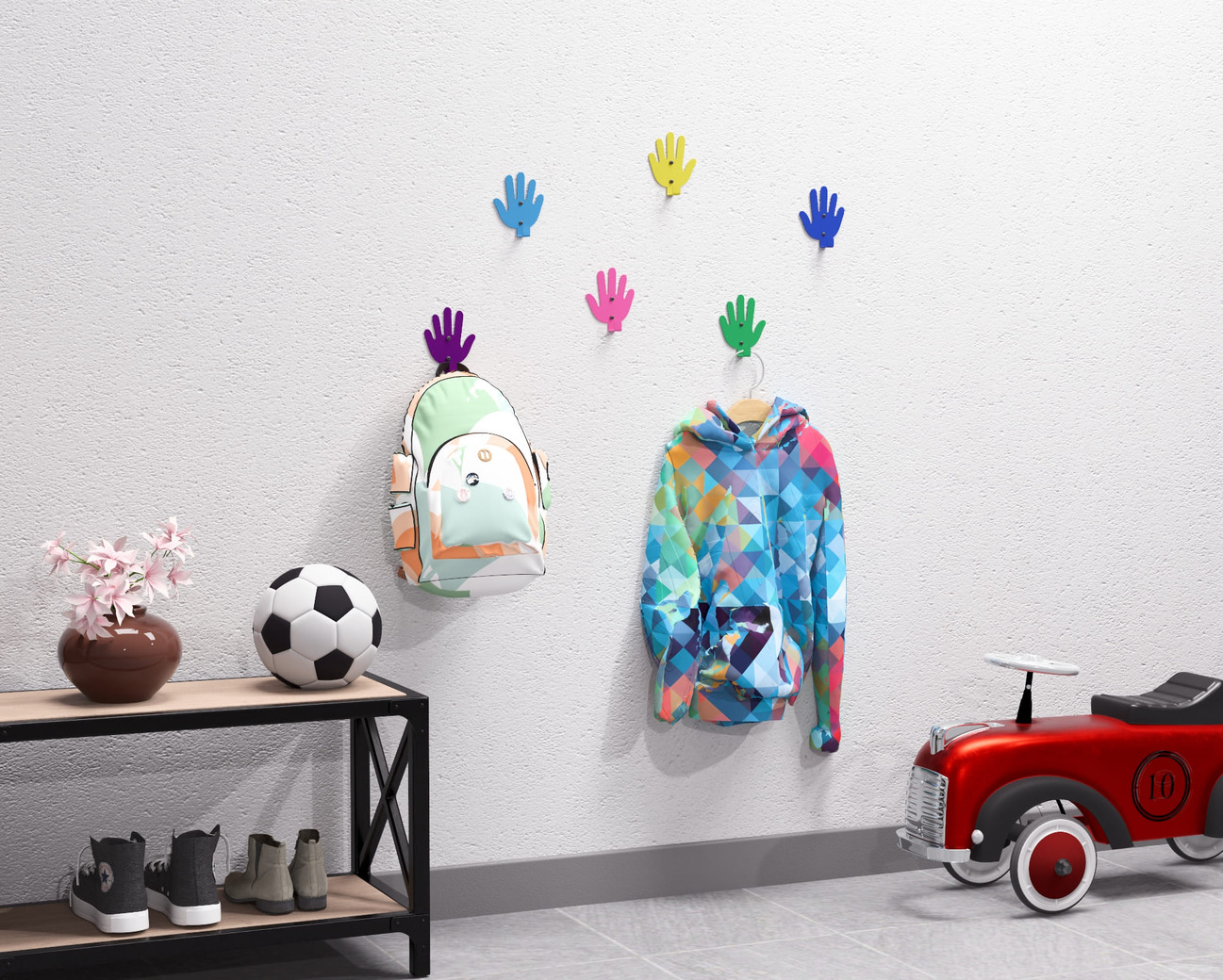 Palms Coat Hooks. DXF, SVG files for plasma, laser cutting. Wall-mounted coat hooks. Фото 2