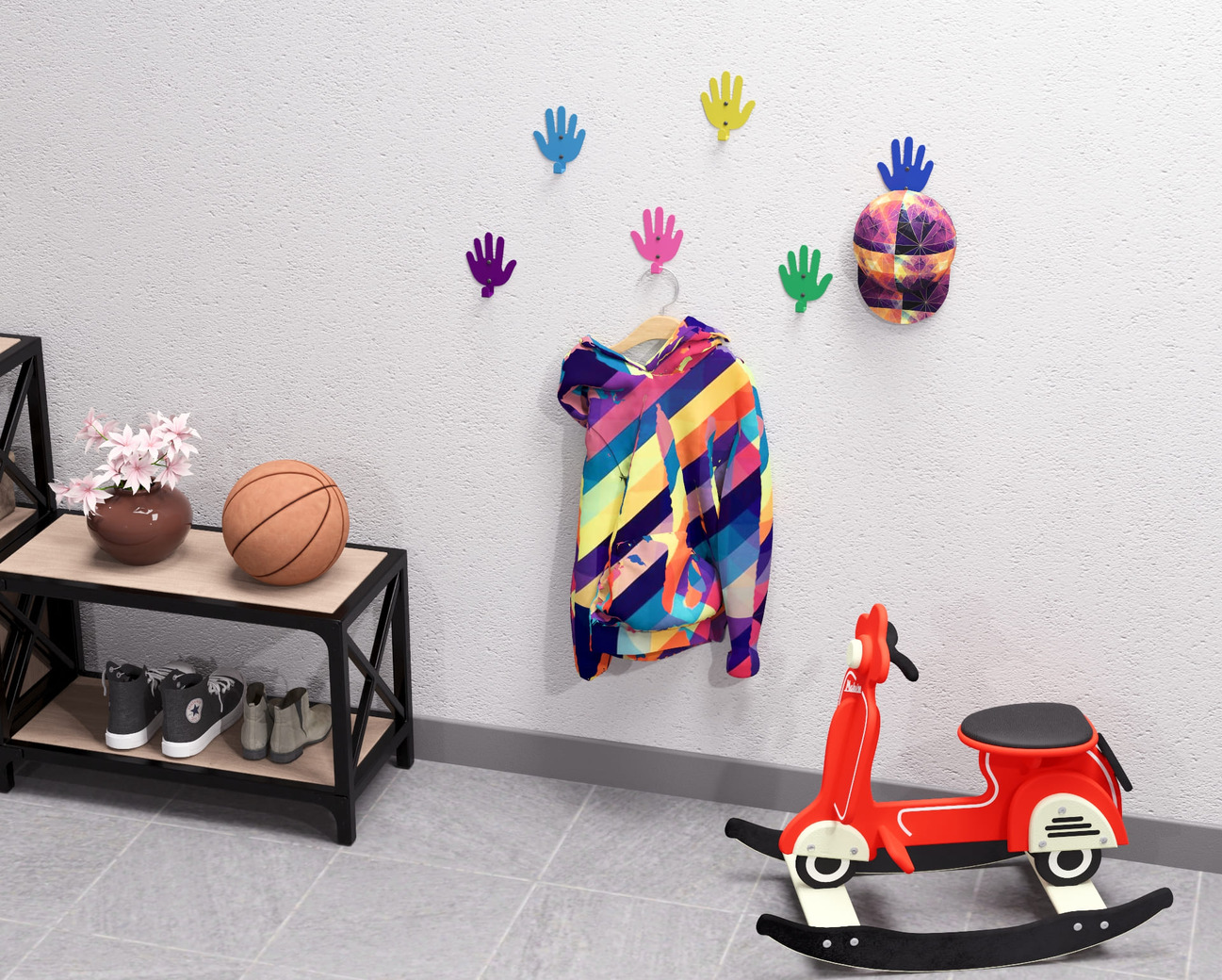 Palms Coat Hooks. DXF, SVG files for plasma, laser cutting. Wall-mounted coat hooks. Фото 6
