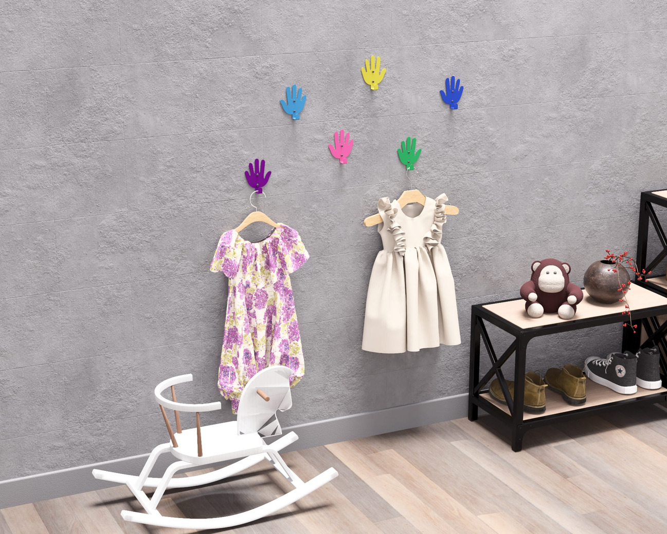 Palms Coat Hooks. DXF, SVG files for plasma, laser cutting. Wall-mounted coat hooks. Фото 8