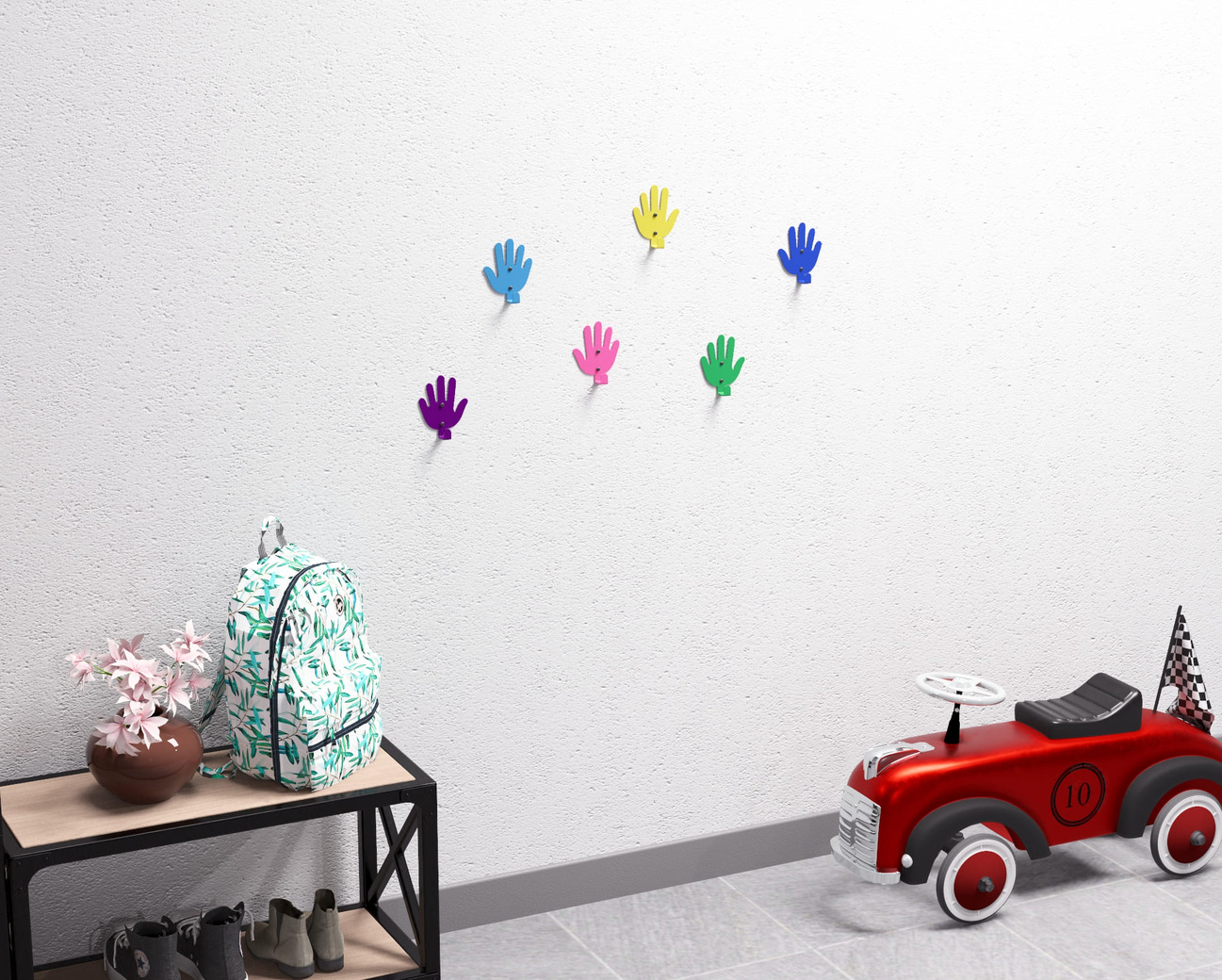 Palms Coat Hooks. DXF, SVG files for plasma, laser cutting. Wall-mounted coat hooks. Фото 7