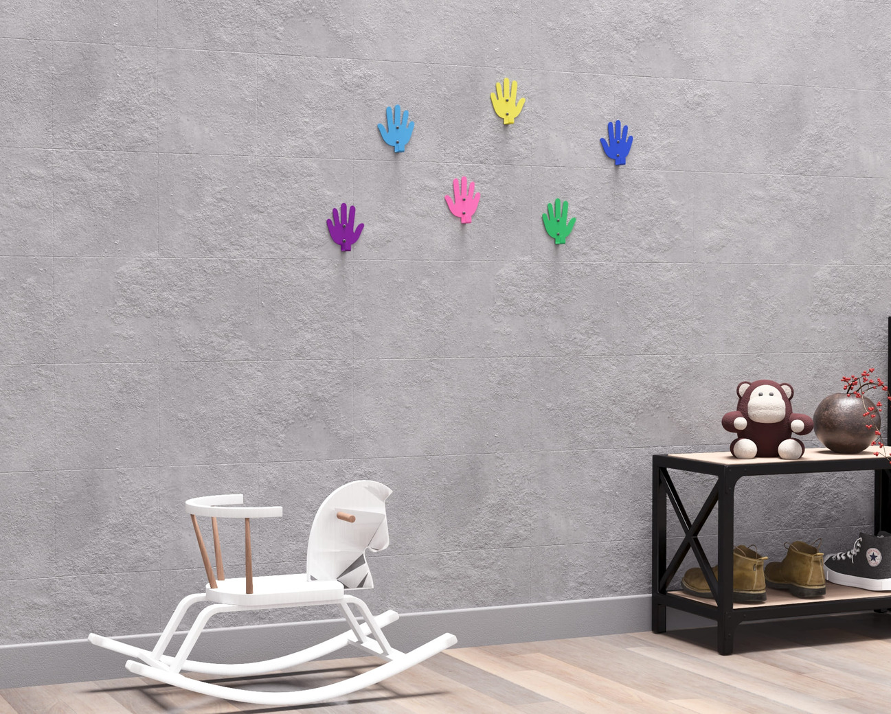Palms Coat Hooks. DXF, SVG files for plasma, laser cutting. Wall-mounted coat hooks. Фото 9
