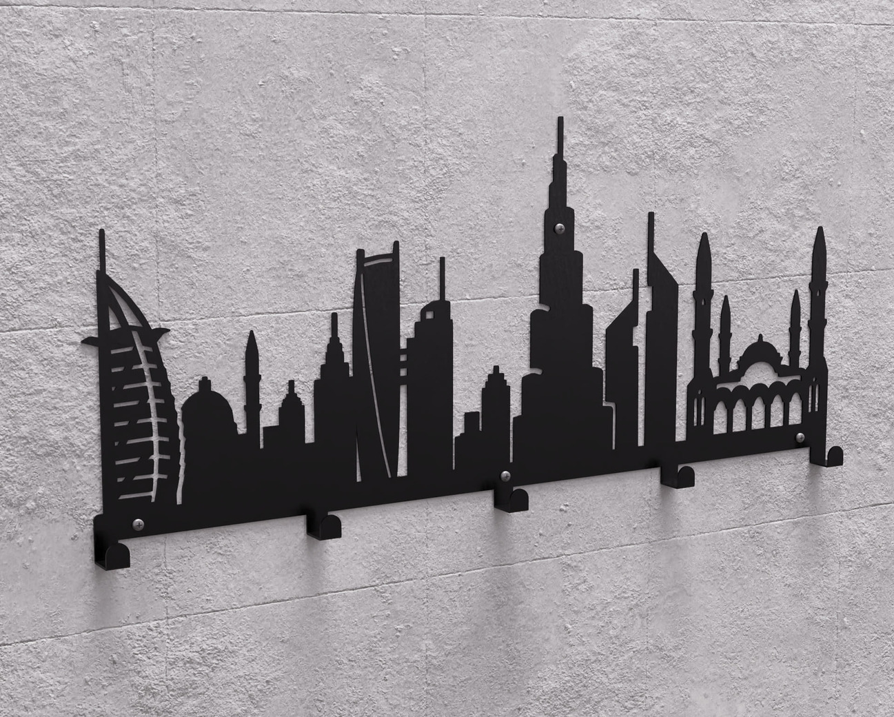 Dubai Wall-Mounted Coat Rack. DXF, SVG files for plasma, laser cutting. Wall Coatrack. Фото 11
