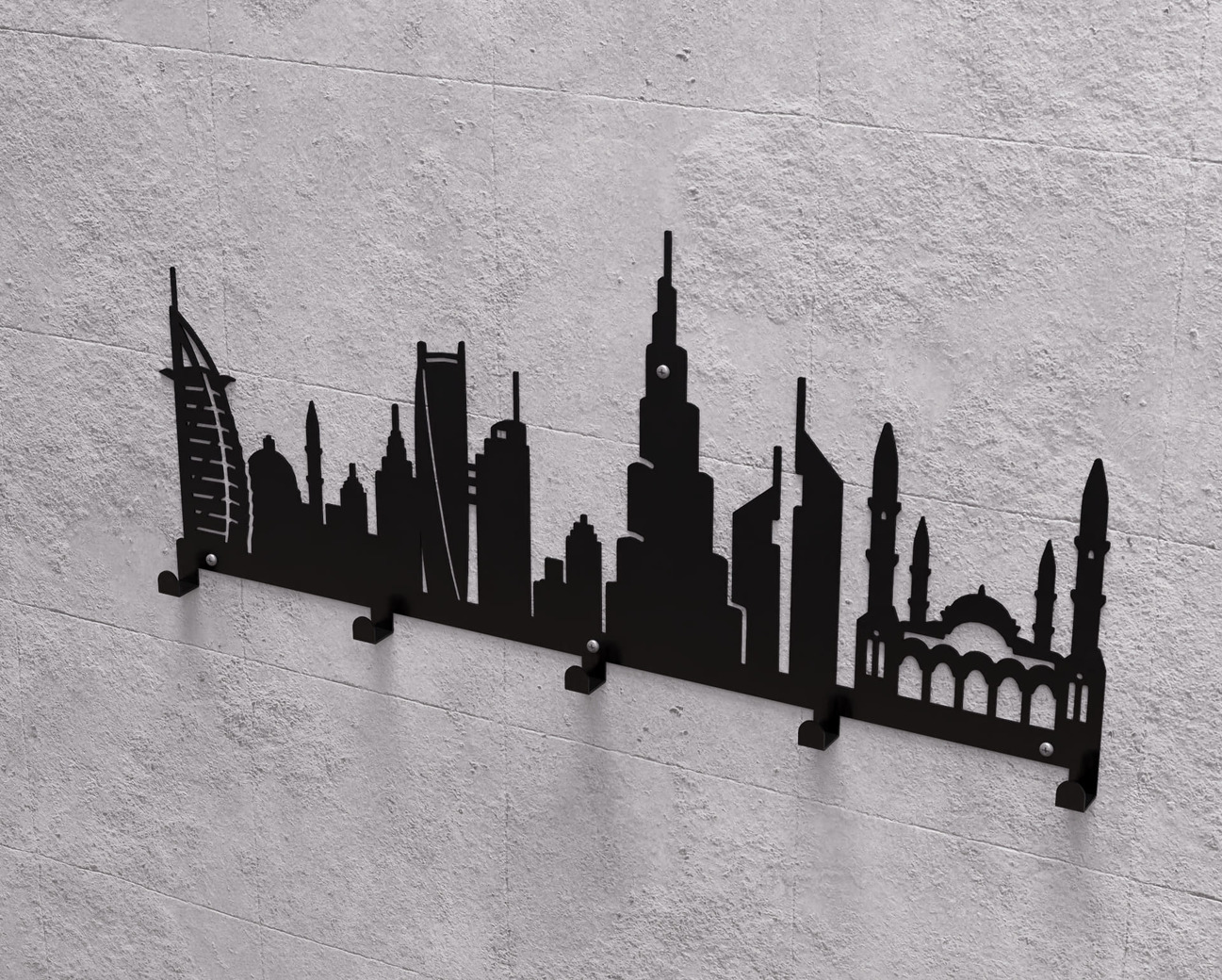 Dubai Wall-Mounted Coat Rack. DXF, SVG files for plasma, laser cutting. Wall Coatrack. Фото 9