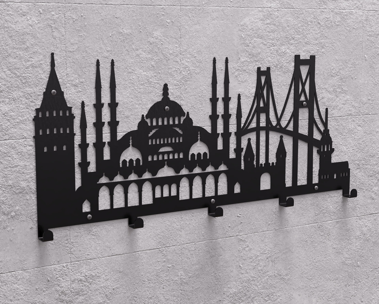Istanbul Wall-Mounted Coat Rack. DXF, SVG files for plasma, laser cutting. Wall Coatrack. Фото 11