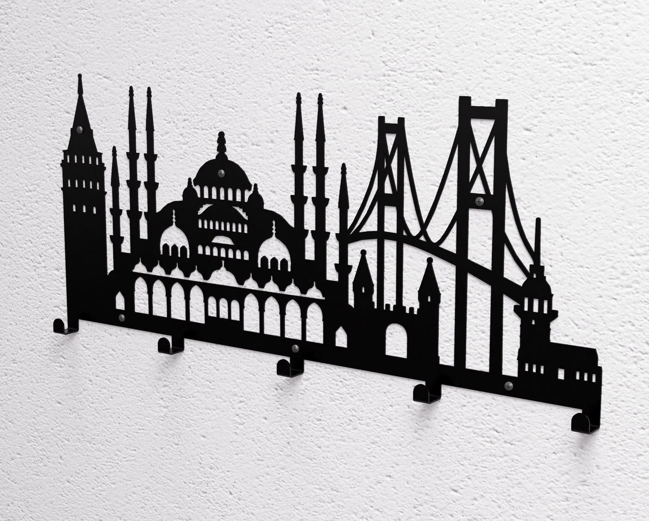 Istanbul Wall-Mounted Coat Rack. DXF, SVG files for plasma, laser cutting. Wall Coatrack. Фото 10