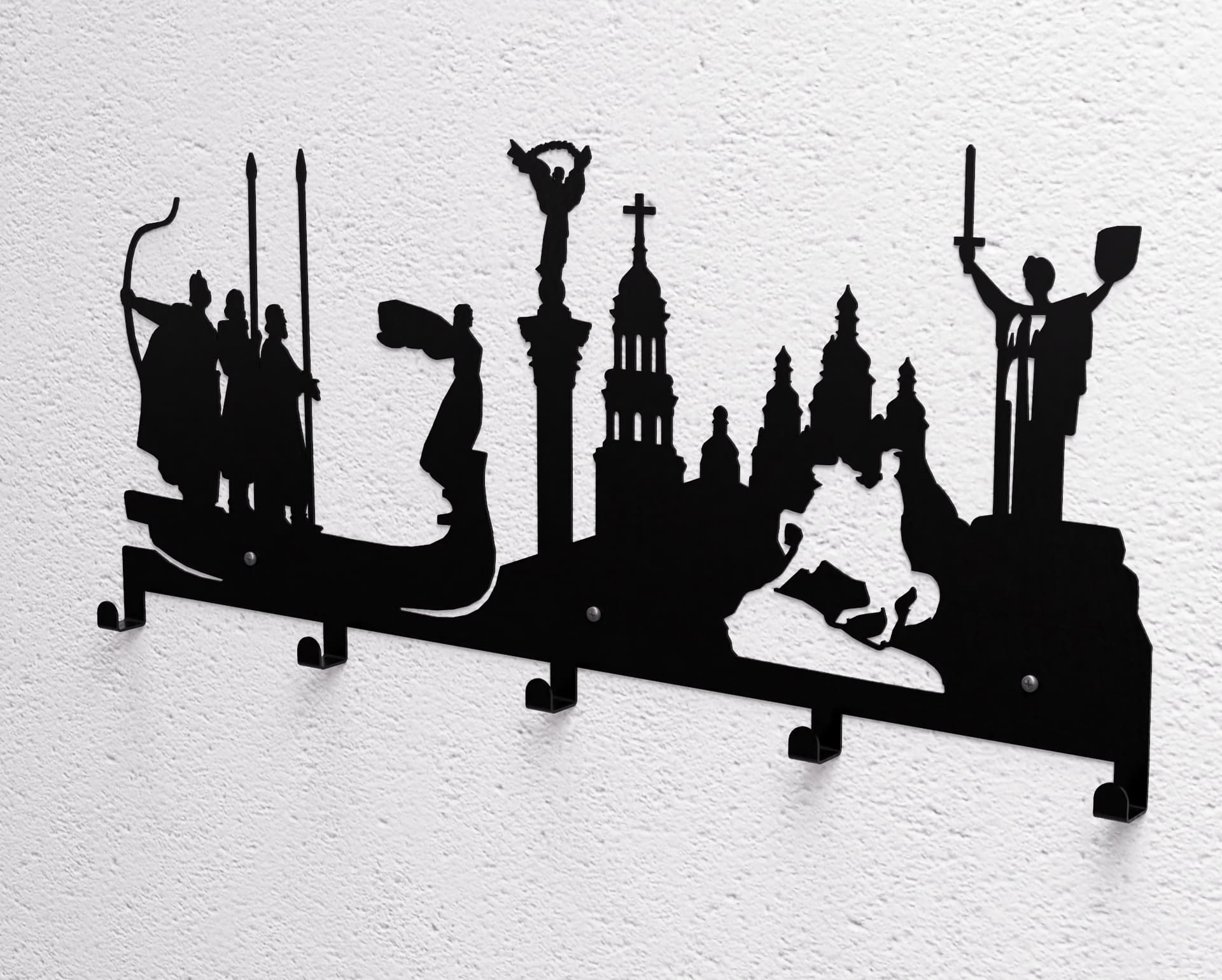 Wall Rack Dxf File Kyiv Wall-Mounted Coat Rack. Wall Coatrack DXF and SVG Art and Design ...