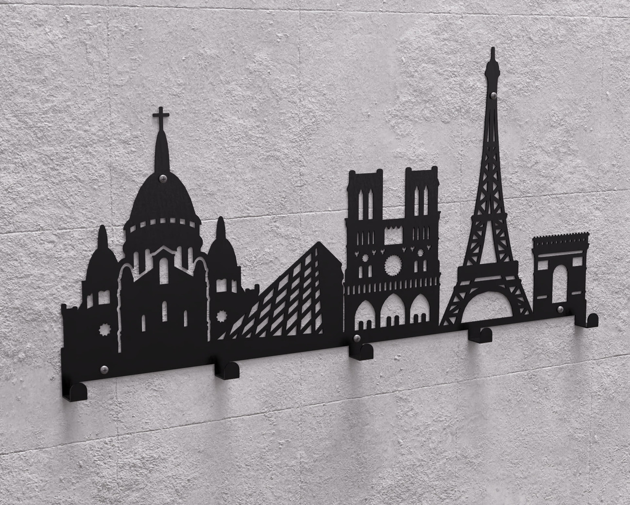 Cuier de perete Paris. Fișiere DXF, SVG pentru tăiere cu plasmă și laser. Cuier perete. Фото 10