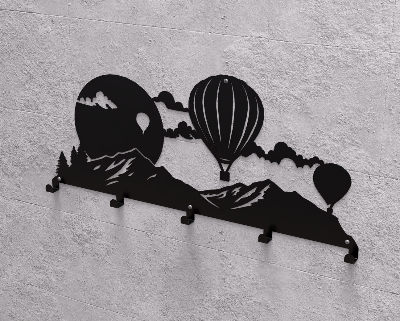 Wieszak ścienny na ubrania Balony. Pliki DXF, SVG do cięcia plazmowego i laserowego. Фото 8