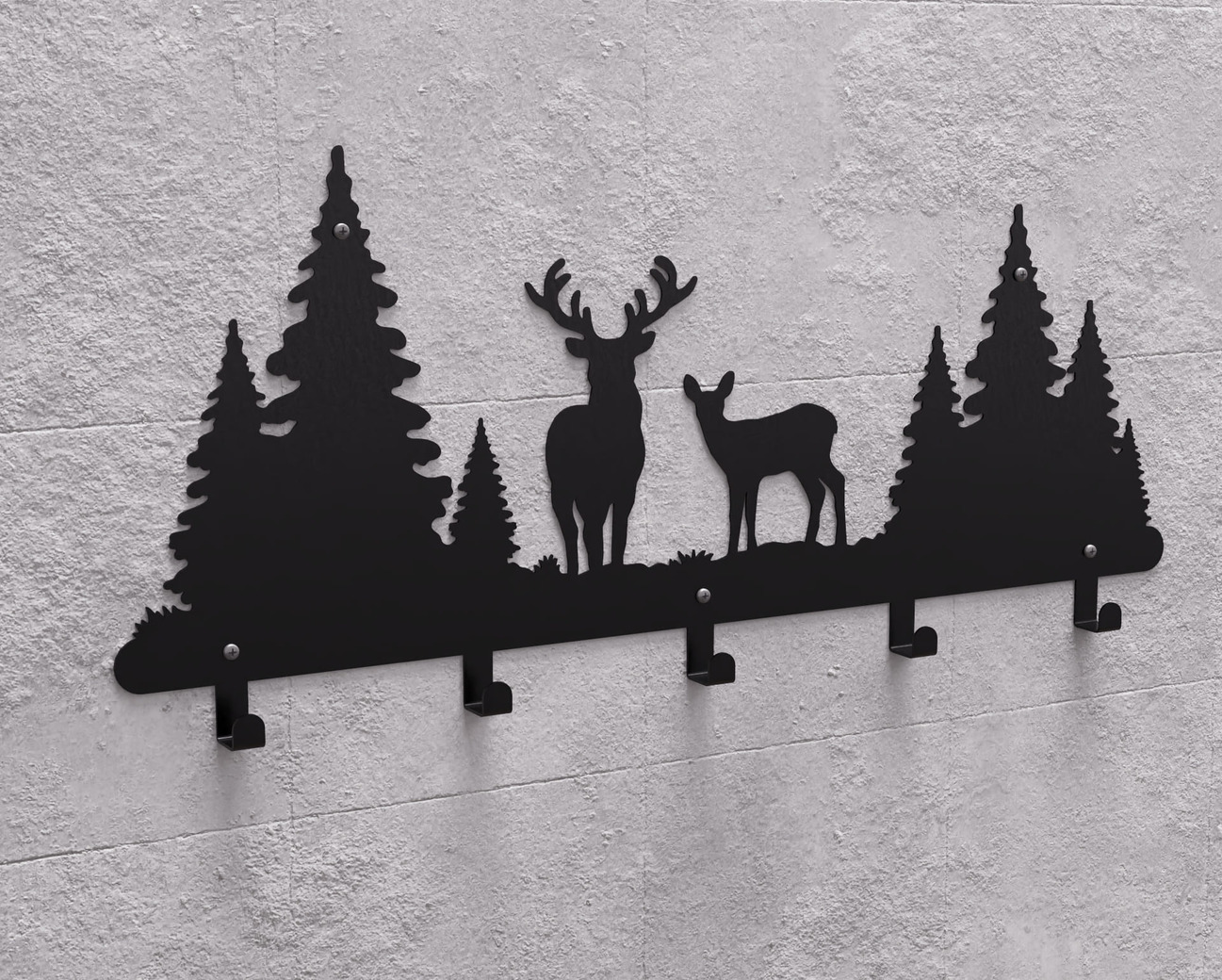 Deer Wall-Mounted Coat Rack. DXF, SVG files for plasma, laser cutting. Wall Coatrack. Фото 11