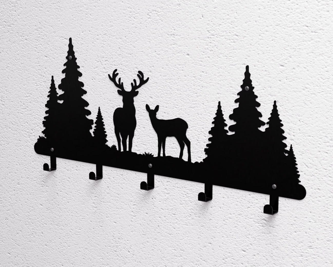 Deer Wall-Mounted Coat Rack. DXF, SVG files for plasma, laser cutting. Wall Coatrack. Фото 10
