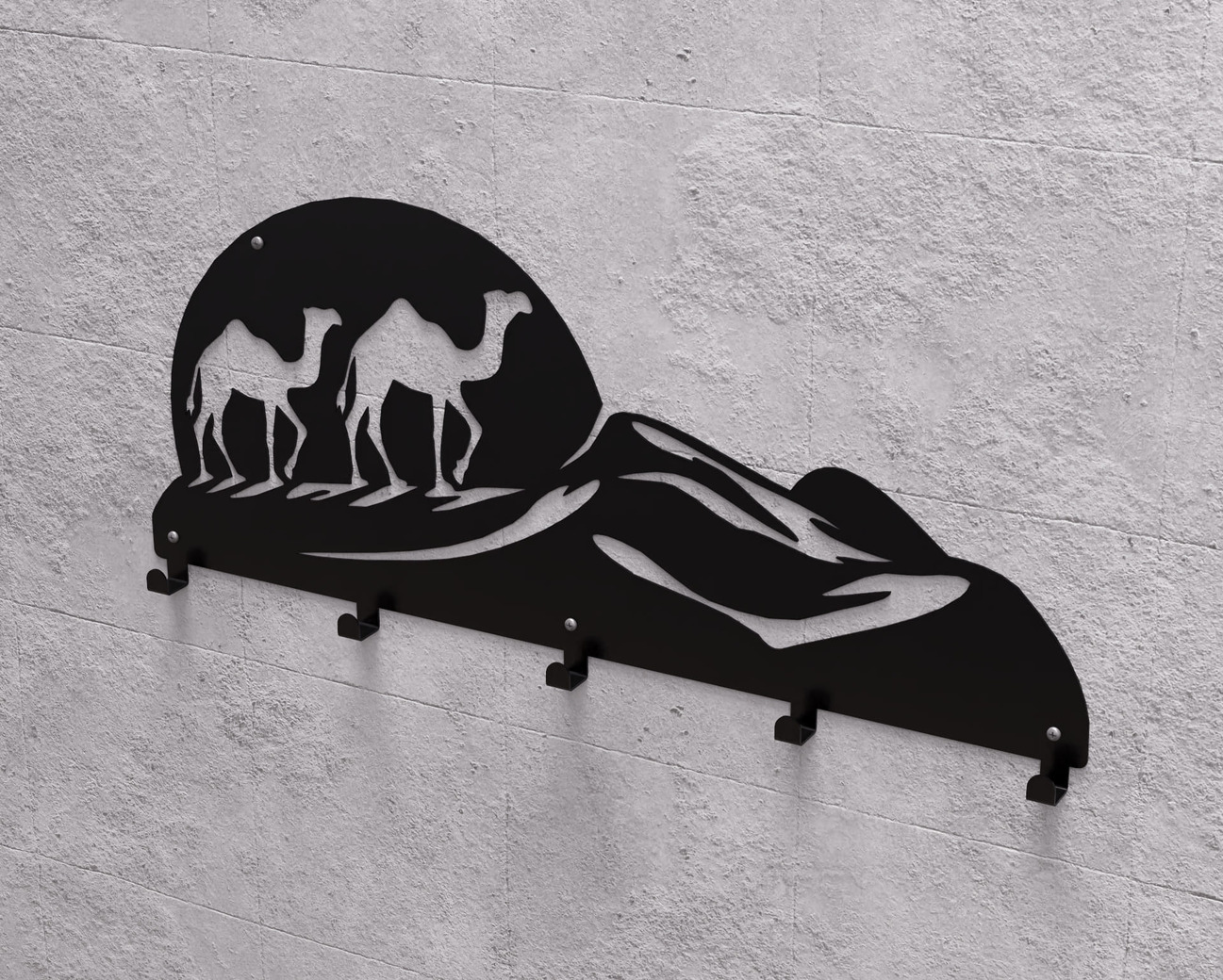 Cabideiro de parede Deserto. Arquivos DXF e SVG para corte e plasma a laser. Фото 11