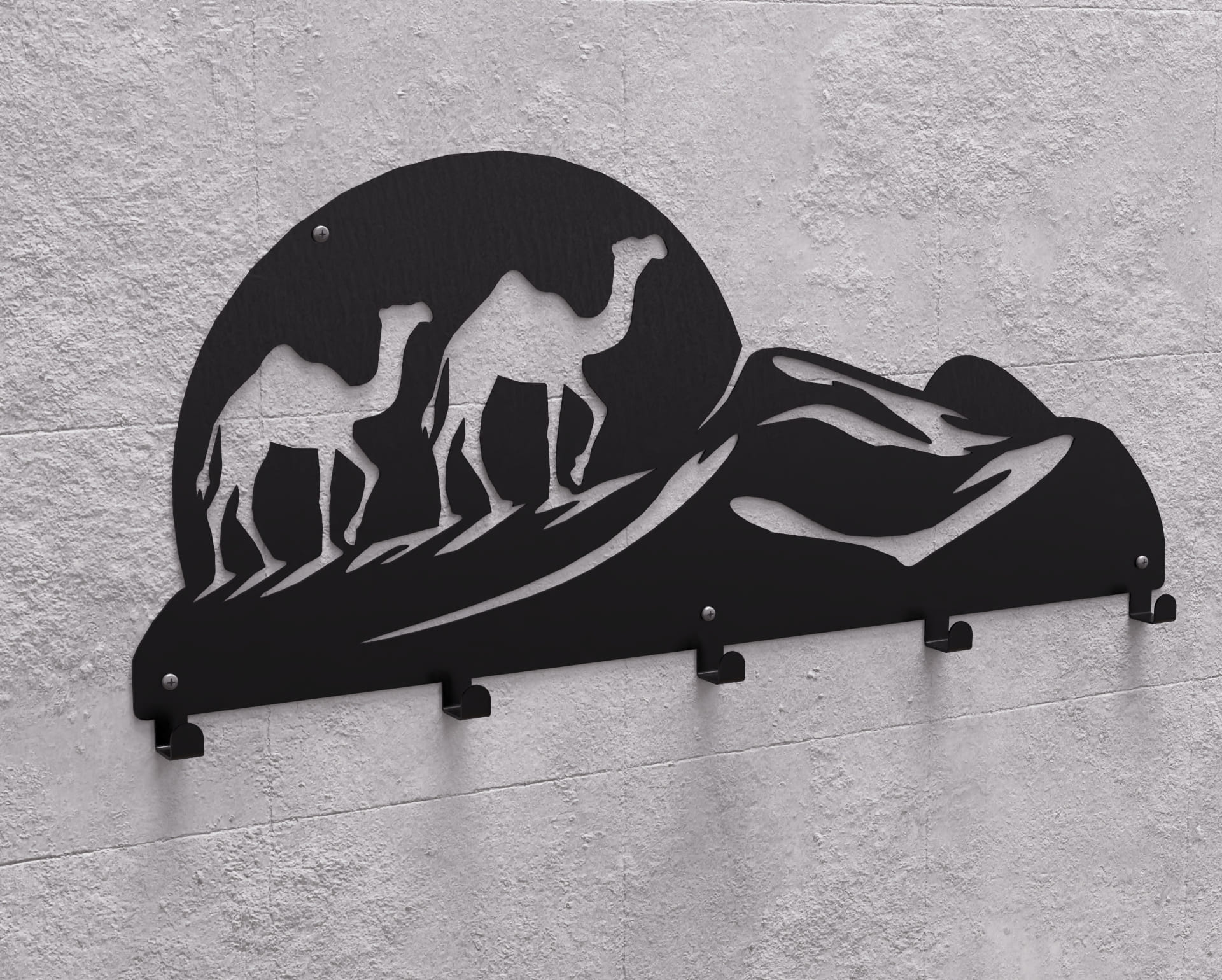 Wall Rack Dxf File Desert Wall-Mounted Coat Rack. Wall Coatrack DXF and SVG Art and Design ...