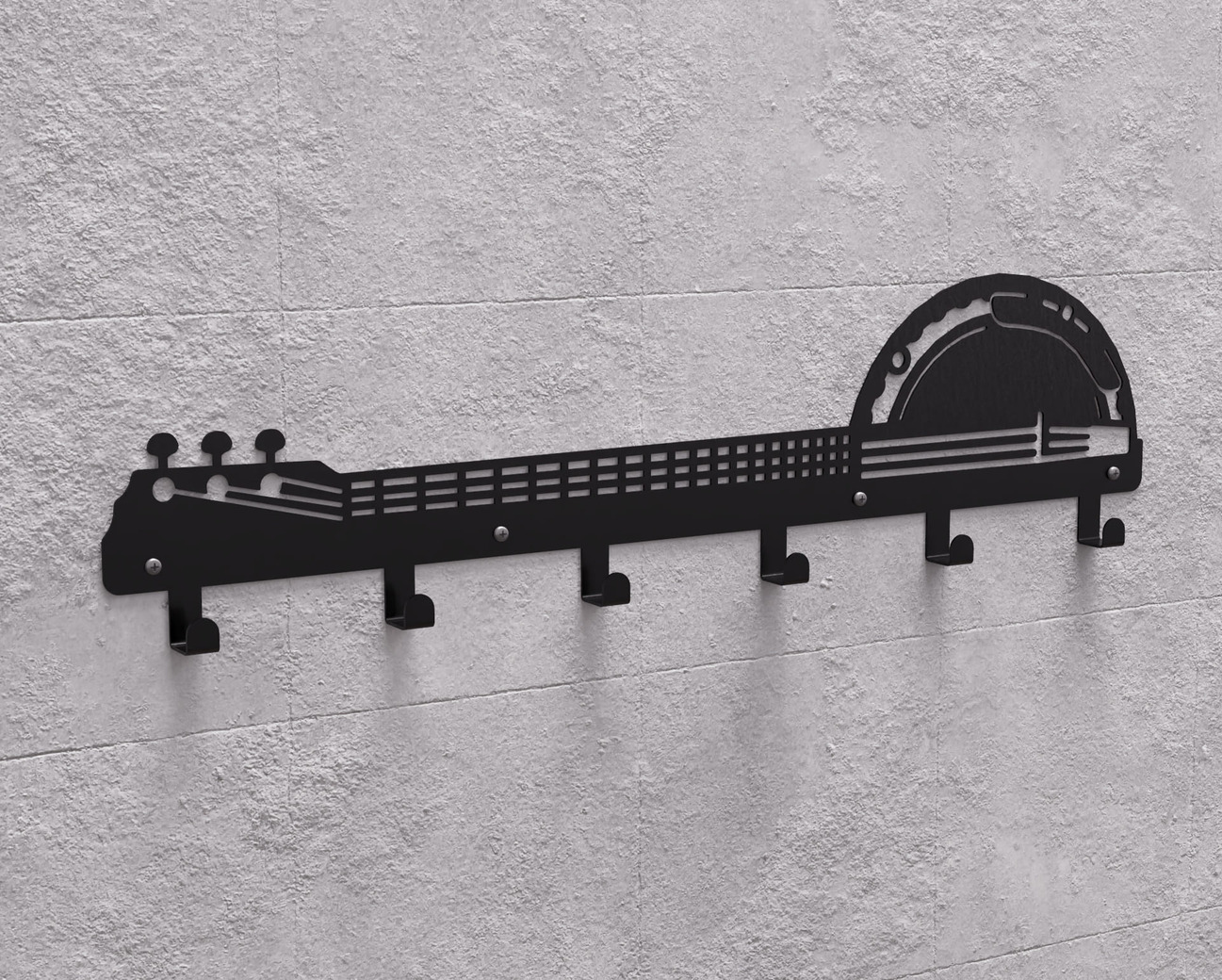 Banjo Wall-Mounted Coat Rack. DXF, SVG files for plasma, laser cutting. Wall Coatrack. Фото 11