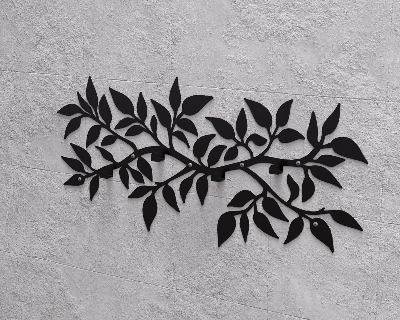 Branch Wall-Mounted Coat Rack. DXF, SVG files for plasma, laser cutting. Wall Coatrack. Фото 9
