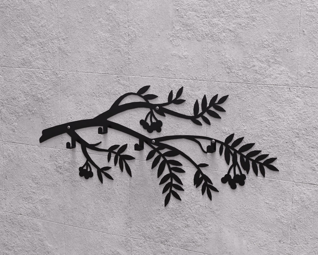 Rowan Branch Wall-Mounted Coat Rack. DXF, SVG files for plasma, laser cutting. Wall Mount Coat Rack. Фото 9