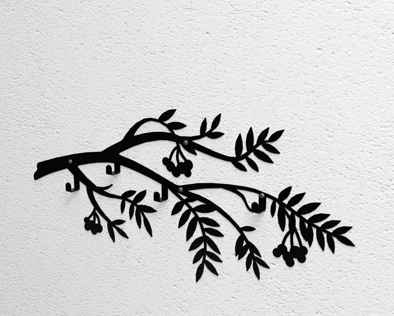 Rowan Branch Wall-Mounted Coat Rack. DXF, SVG files for plasma, laser cutting. Wall Mount Coat Rack. Фото 10