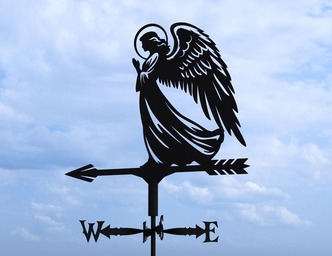 Angel Weather Vane Three Sizes. DXF, SVG files for plasma, laser cutting. Wind Vane