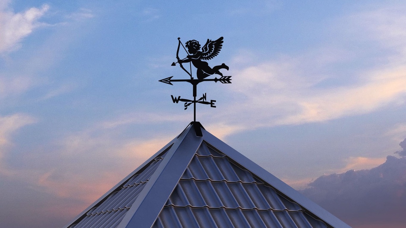 Cupid Weather Vane Three Sizes. DXF, SVG files for plasma, laser cutting. Wind Vane. Фото 6