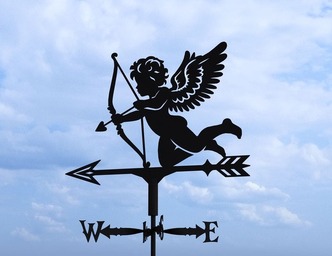 Cupid Weather Vane Three Sizes. DXF, SVG files for plasma, laser cutting. Wind Vane
