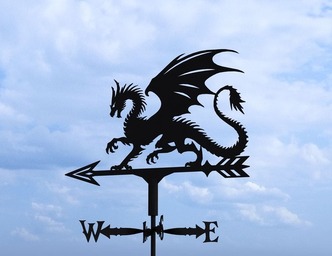 Dragon Weather Vane V1 Three Sizes. DXF, SVG files for plasma, laser cutting. Wind Vane