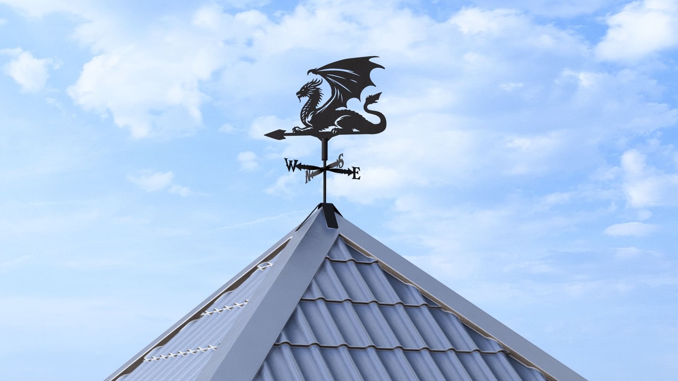 Dragon Weather Vane V2 Three Sizes. DXF, SVG files for plasma, laser cutting. Wind Vane. Фото 2