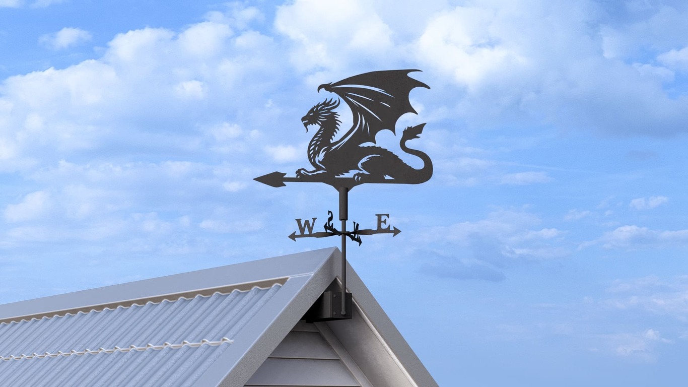 Dragon Weather Vane V2 Three Sizes. DXF, SVG files for plasma, laser cutting. Wind Vane. Фото 4