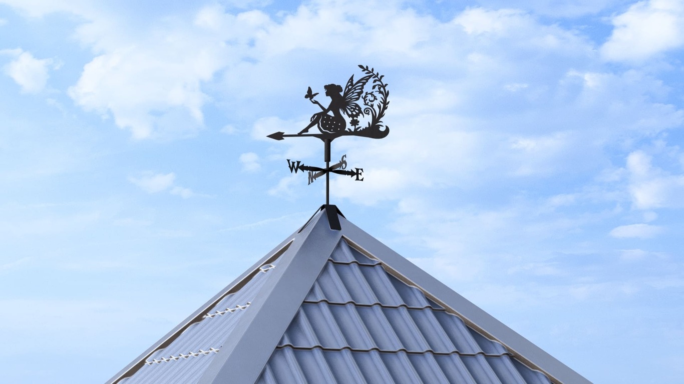 Fairy Weather Vane Three Sizes. DXF, SVG files for plasma, laser cutting. Wind Vane. Фото 2
