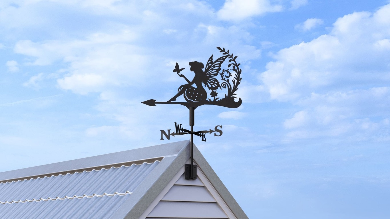 Fairy Weather Vane Three Sizes. DXF, SVG files for plasma, laser cutting. Wind Vane. Фото 3