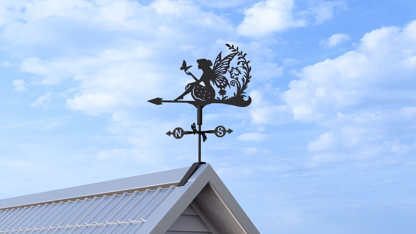 Fairy Weather Vane Three Sizes. DXF, SVG files for plasma, laser cutting. Wind Vane. Фото 5