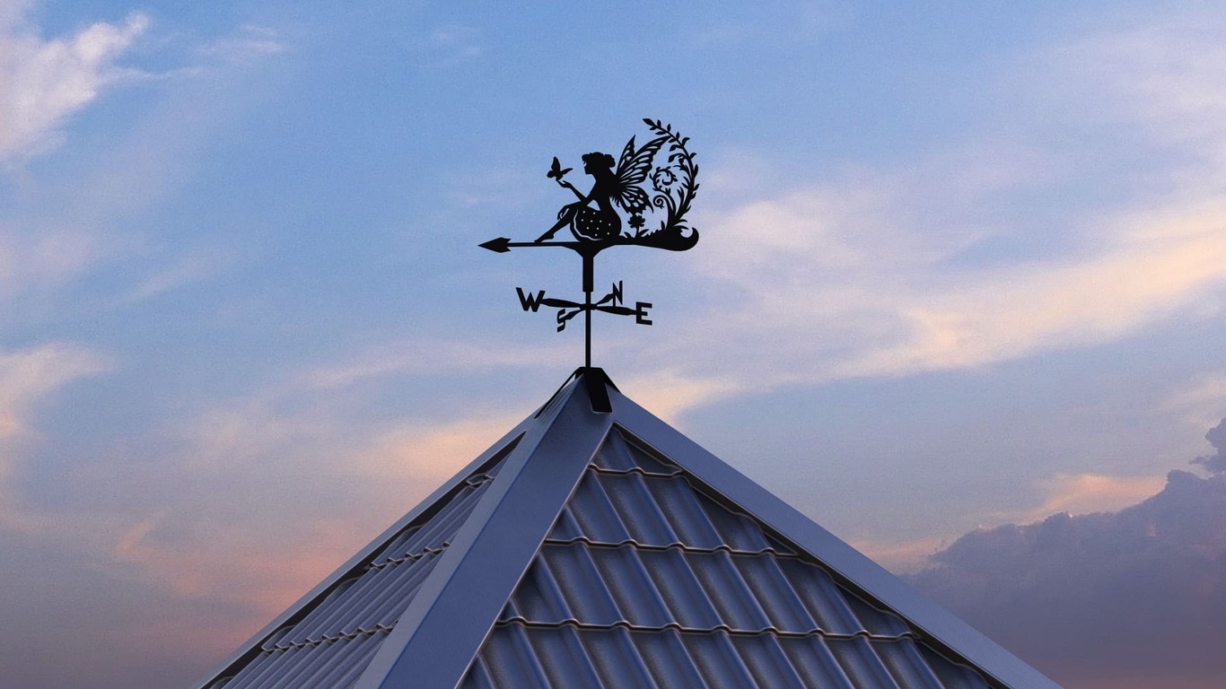 Fairy Weather Vane Three Sizes. DXF, SVG files for plasma, laser cutting. Wind Vane. Фото 6