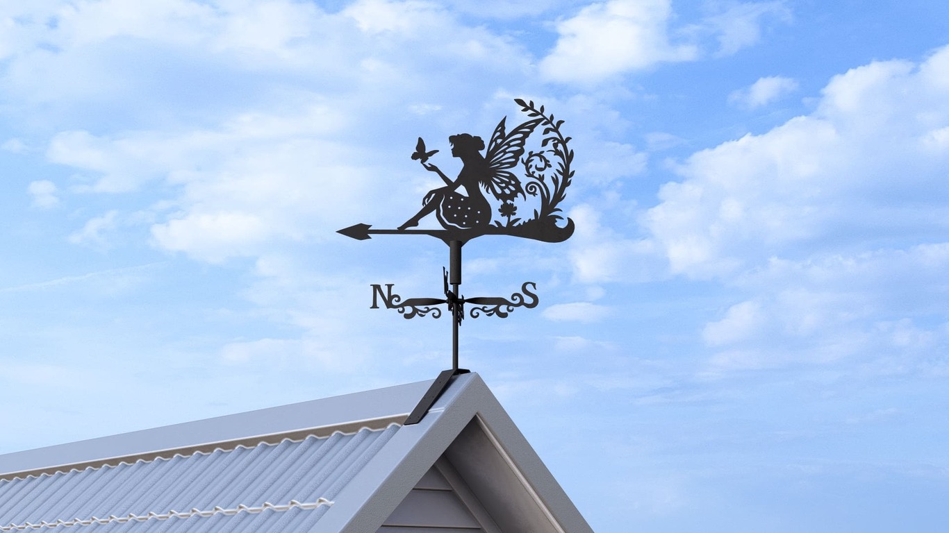 Fairy Weather Vane Three Sizes. DXF, SVG files for plasma, laser cutting. Wind Vane. Фото 7