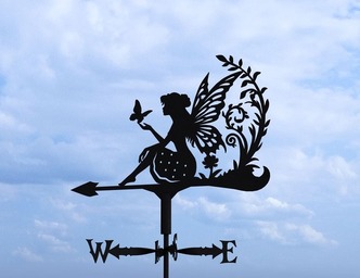 Fairy Weather Vane Three Sizes. DXF, SVG files for plasma, laser cutting. Wind Vane