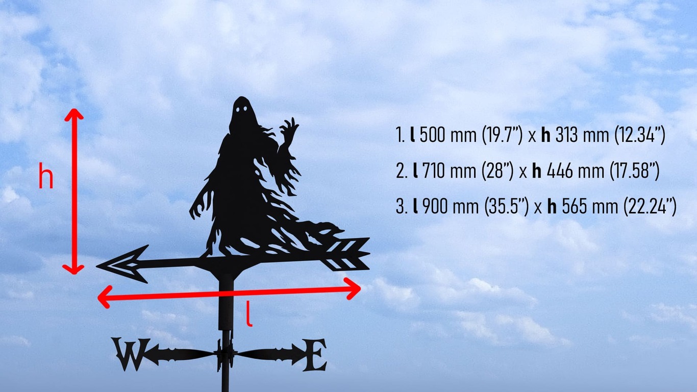 Giruetă Fantomă trei dimensiuni. Fișiere DXF, SVG pentru tăiere cu plasmă și laser. Indicator directie vant. Фото 10