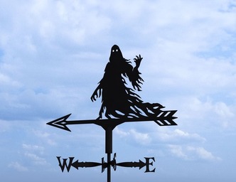 Ghost Weather Vane Three Sizes. DXF, SVG files for plasma, laser cutting. Wind Vane