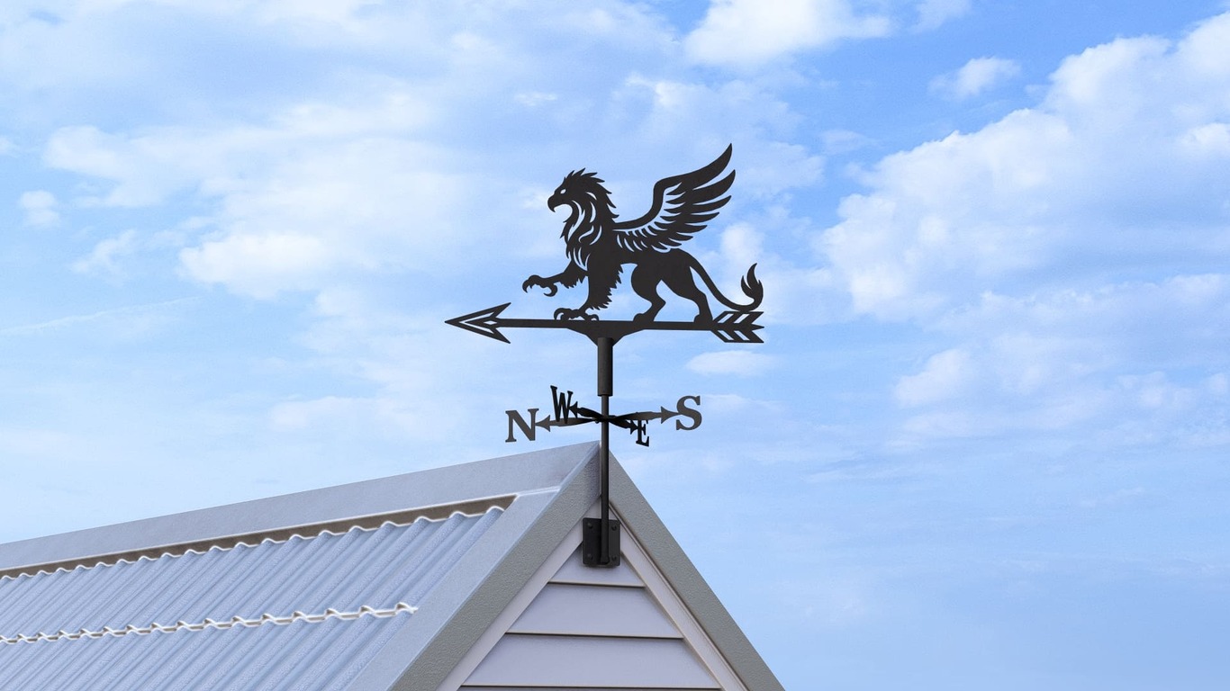 Griffin Weather Vane Three Sizes. DXF, SVG files for plasma, laser cutting. Wind Vane. Фото 3