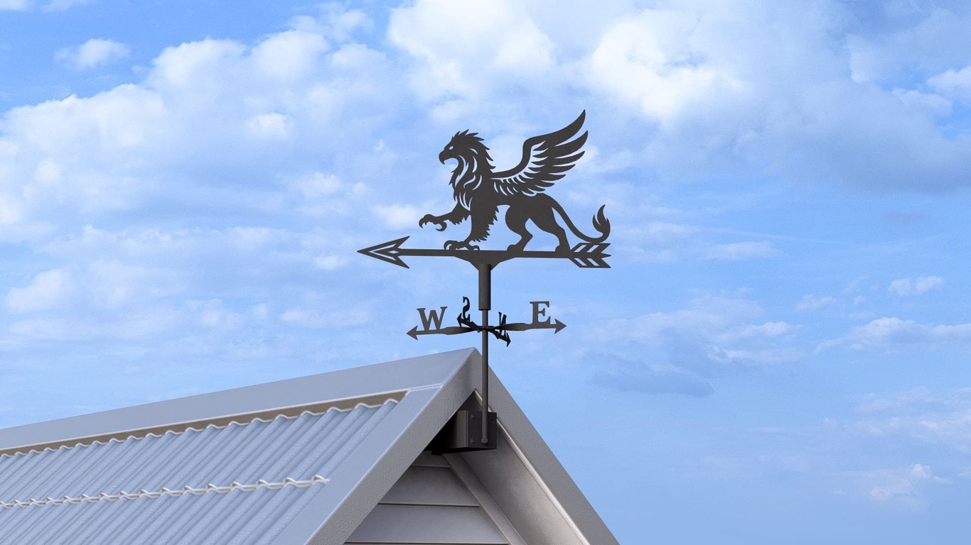 Griffin Weather Vane Three Sizes. DXF, SVG files for plasma, laser cutting. Wind Vane. Фото 4