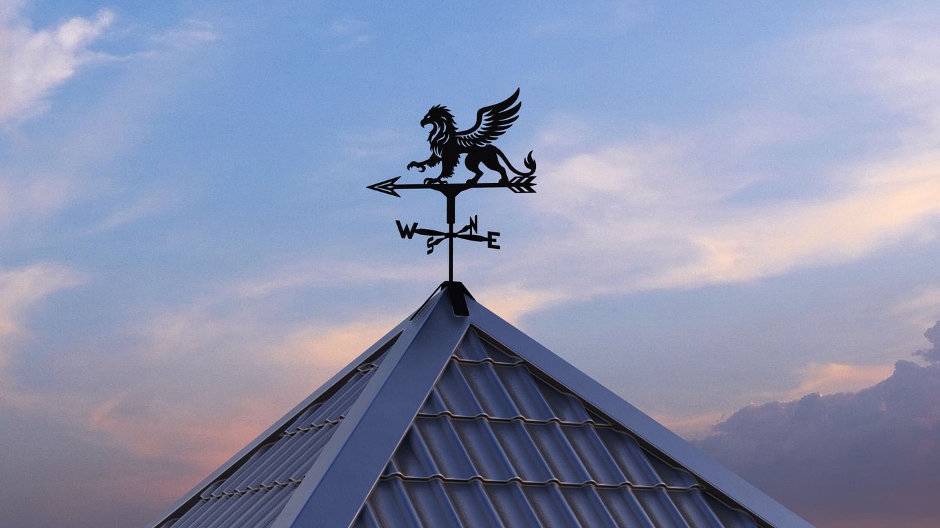 Griffin Weather Vane Three Sizes. DXF, SVG files for plasma, laser cutting. Wind Vane. Фото 5