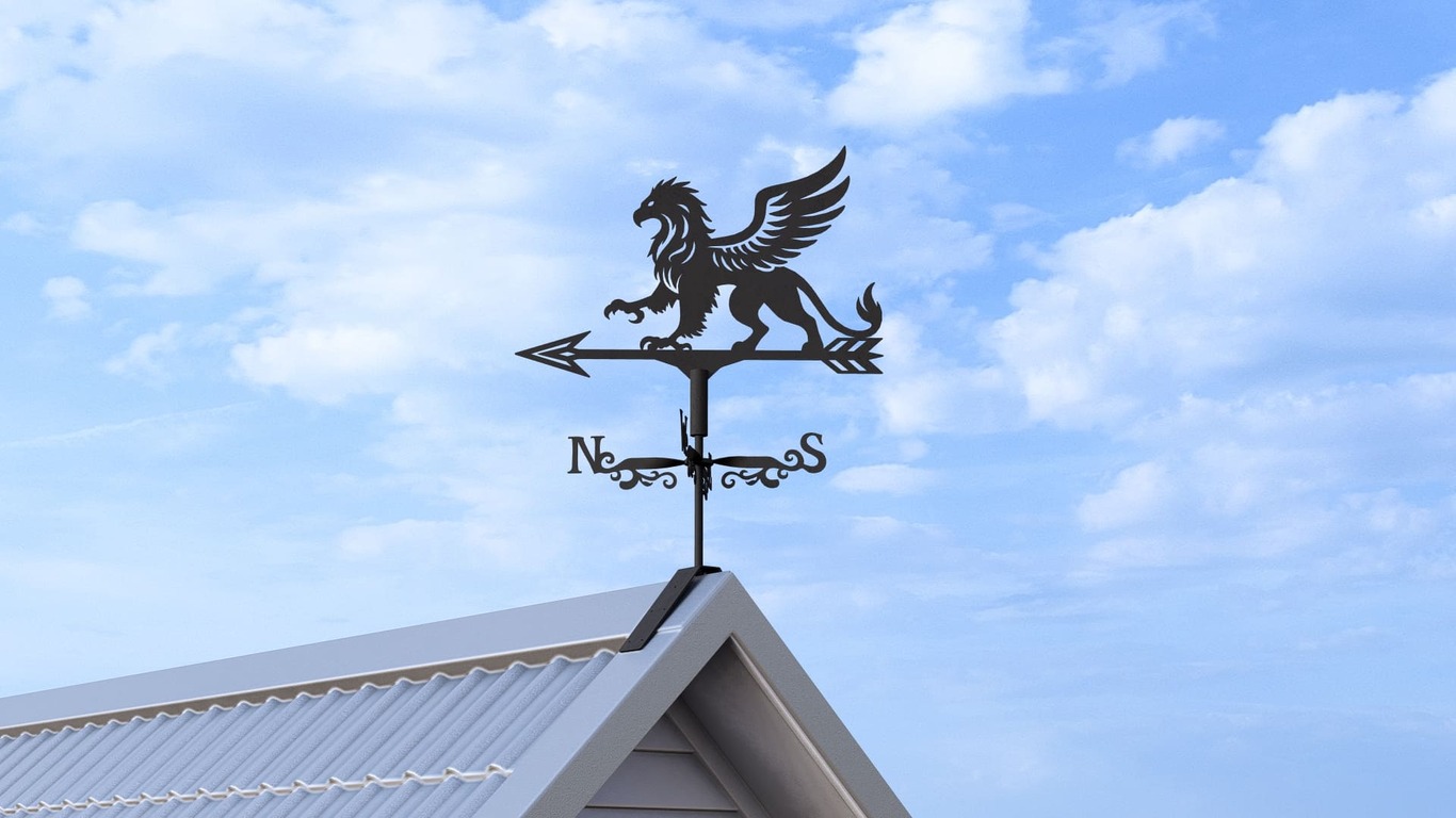 Griffin Weather Vane Three Sizes. DXF, SVG files for plasma, laser cutting. Wind Vane. Фото 7