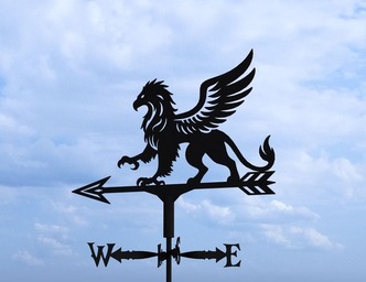 Griffin Weather Vane Three Sizes. DXF, SVG files for plasma, laser cutting. Wind Vane