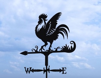 Rooster Weathervane V2 Three Sizes. DXF, SVG files for plasma, laser cutting. Weathercock roof decor