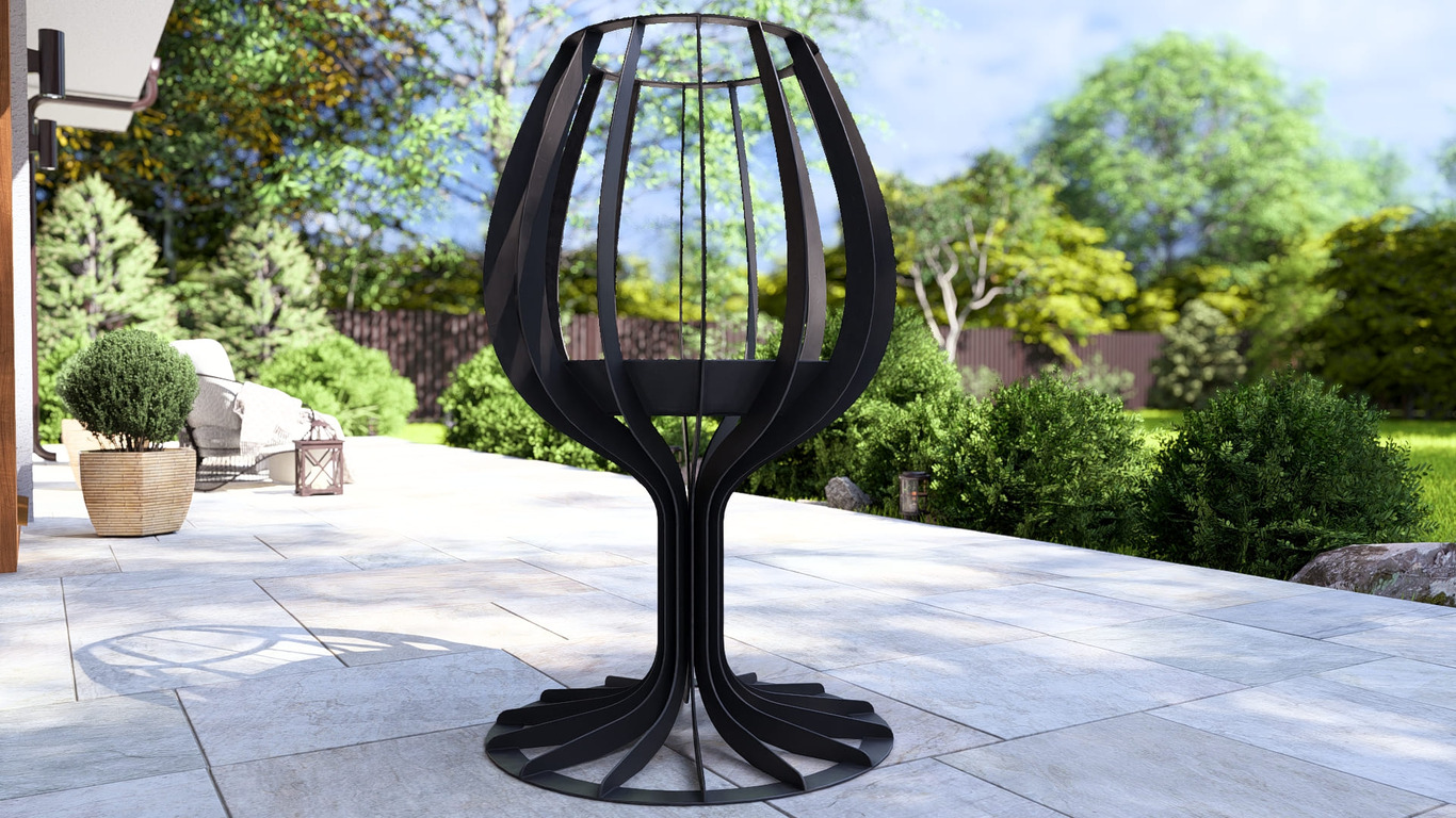 Wine glass 49" Fire Pit. DXF, SVG files for laser, plasma cutting. Фото 10