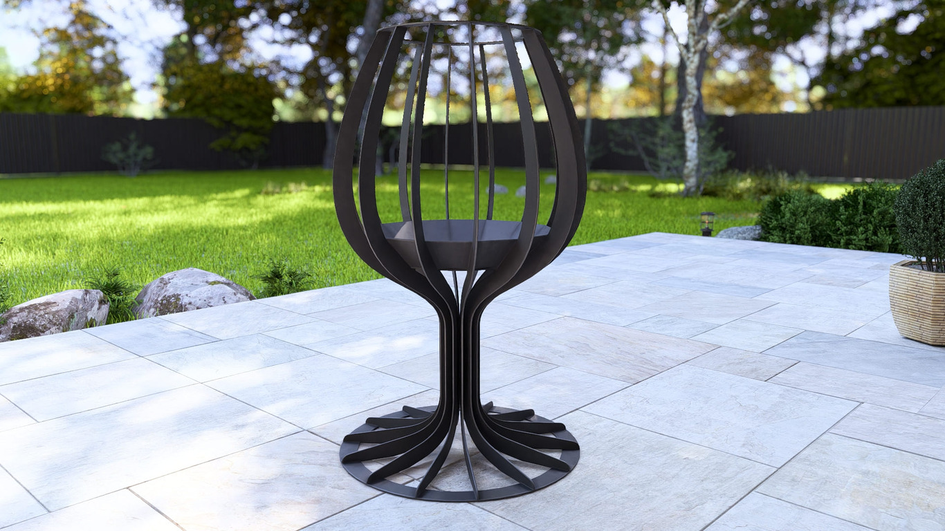 Wine glass 49" Fire Pit. DXF, SVG files for laser, plasma cutting. Фото 13
