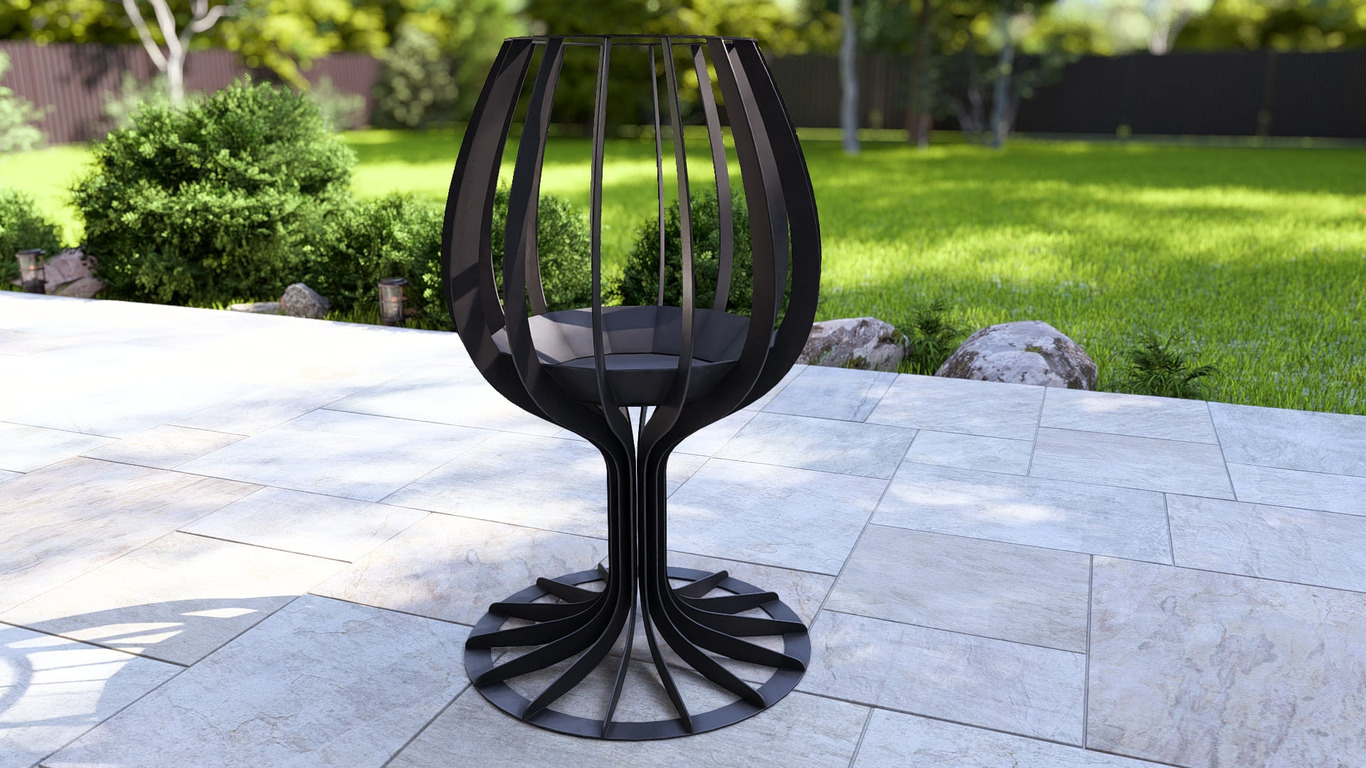 Wine glass 49" Fire Pit. DXF, SVG files for laser, plasma cutting. Фото 11