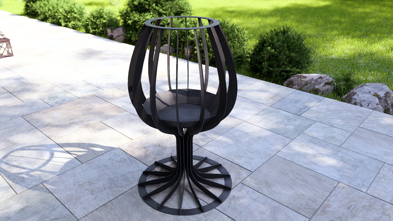 Wine glass 49" Fire Pit. DXF, SVG files for laser, plasma cutting. Фото 12