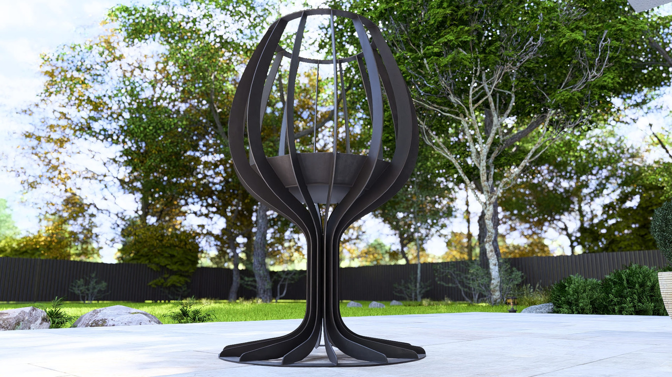 Wine glass 49" Fire Pit. DXF, SVG files for laser, plasma cutting. Фото 14