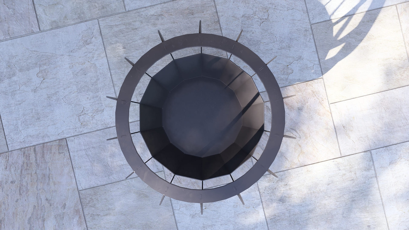 Wine glass 49" Fire Pit. DXF, SVG files for laser, plasma cutting. Фото 15