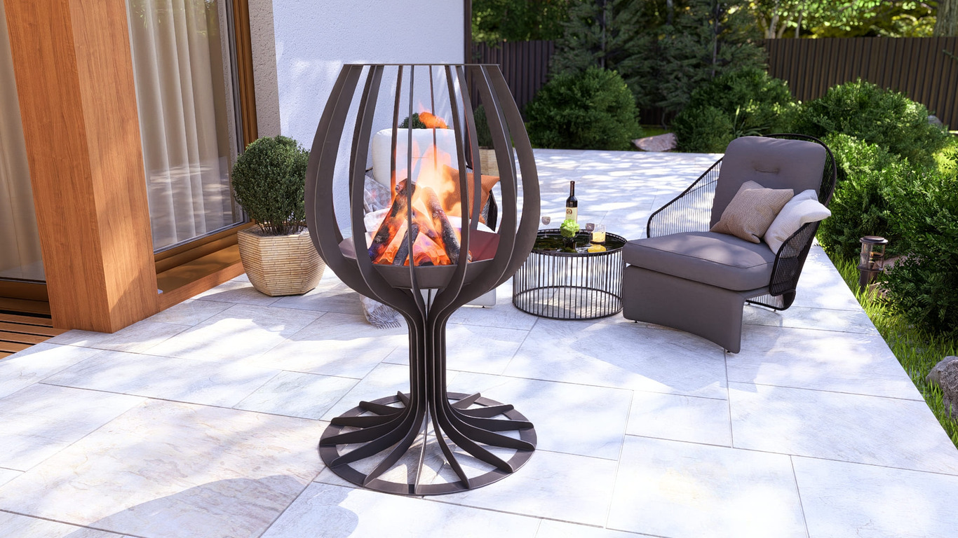 Wine glass 49" Fire Pit. DXF, SVG files for laser, plasma cutting. Фото 2