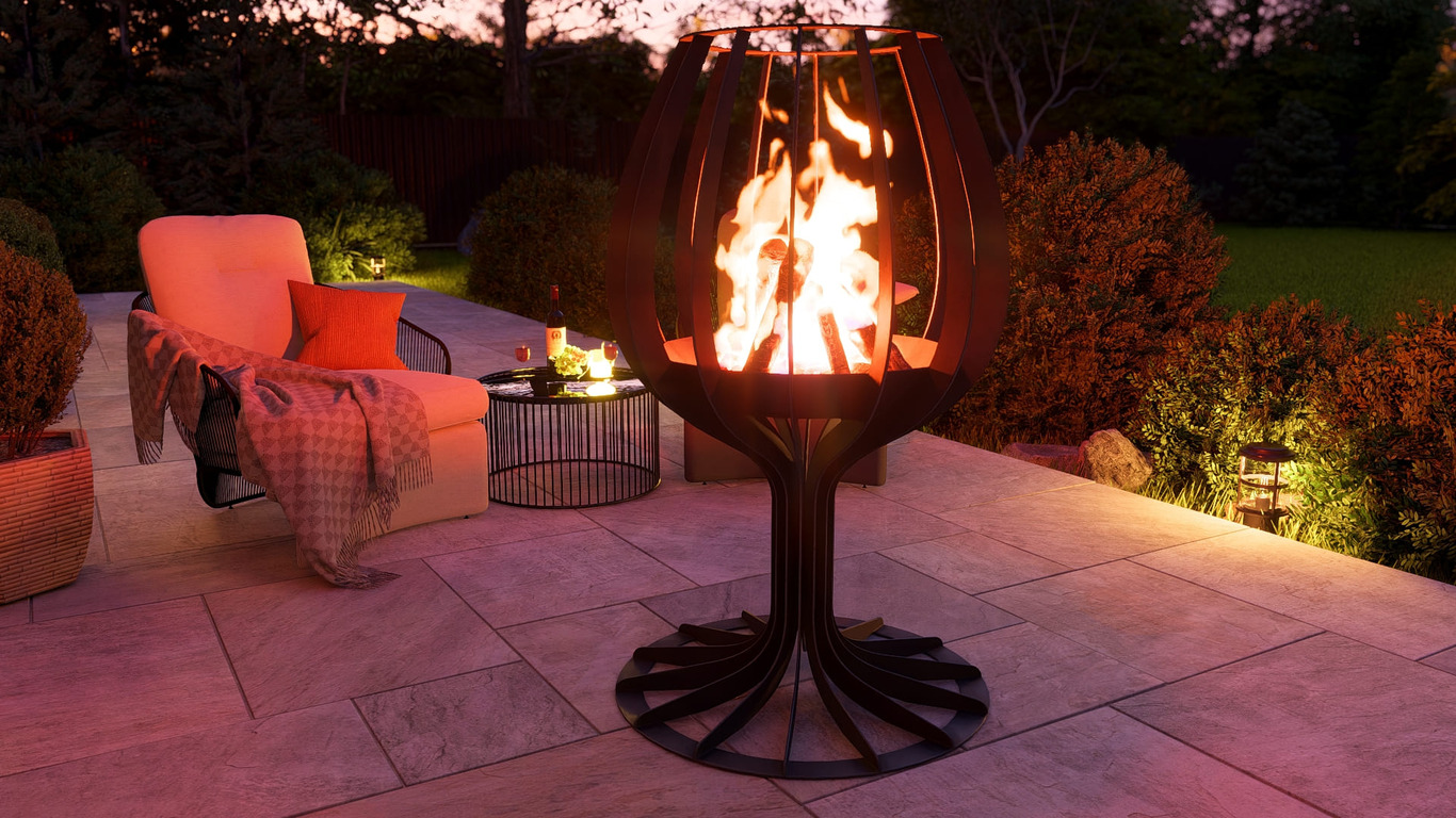 Wine glass 49" Fire Pit. DXF, SVG files for laser, plasma cutting. Фото 4